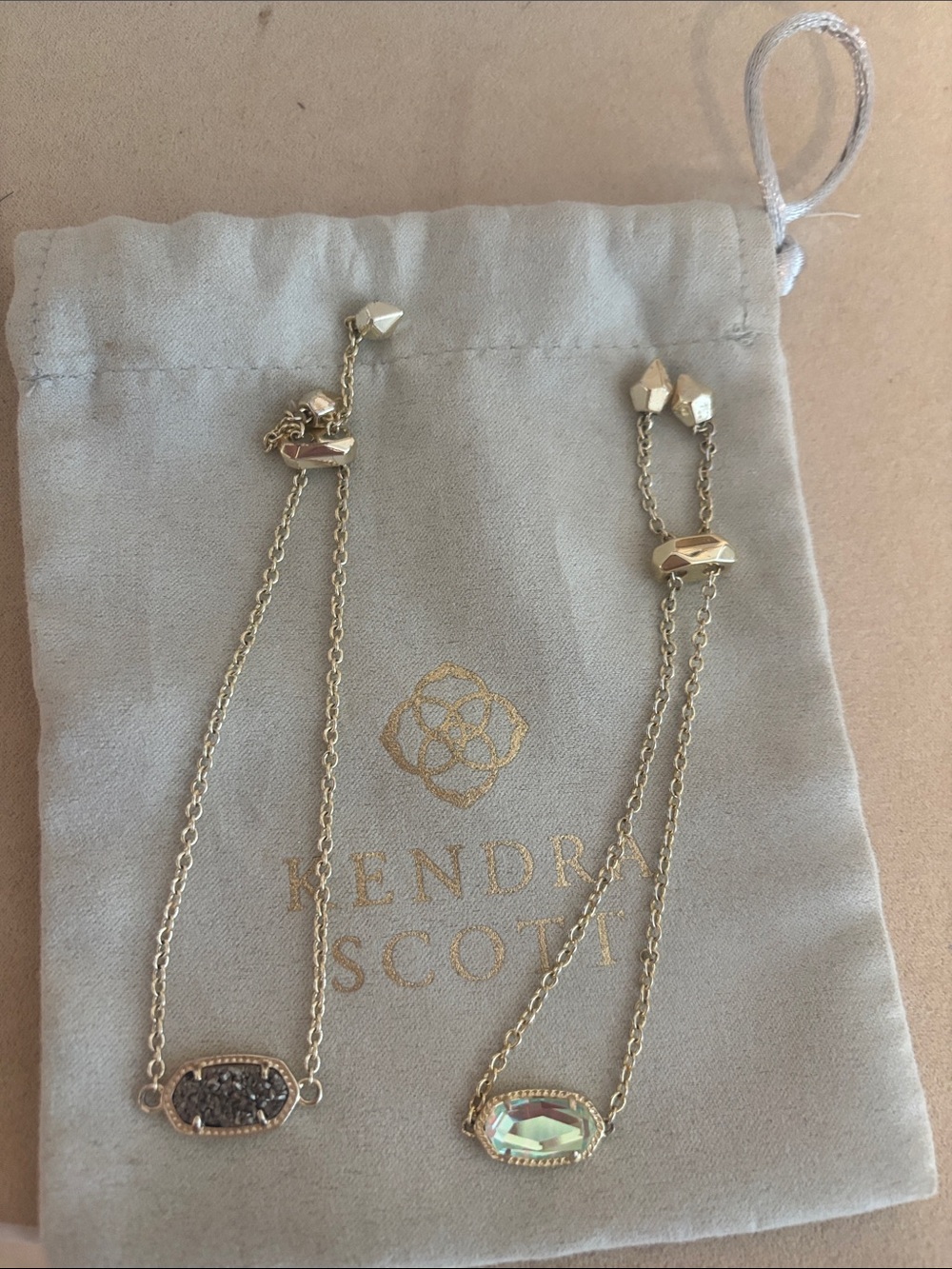 Kendra Scott Gold Adjustable bracelets.